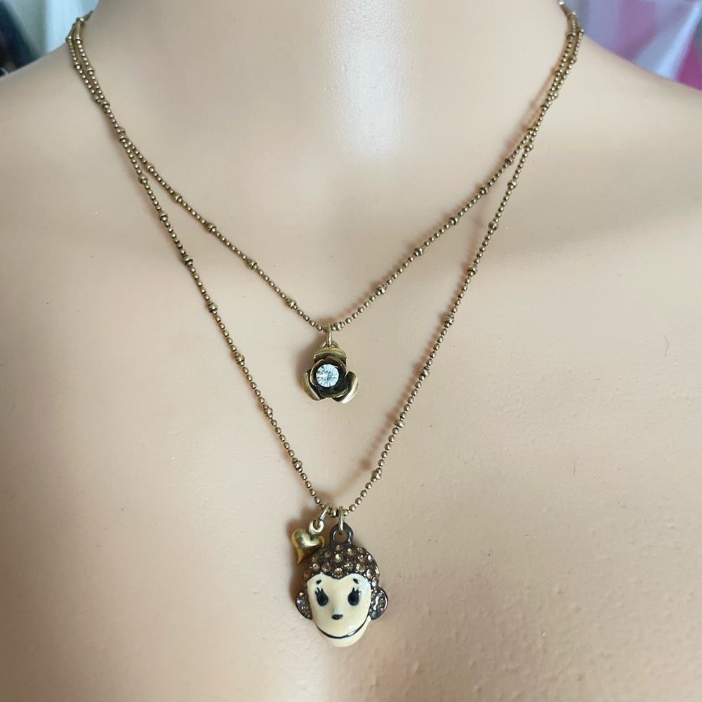 Betsey Johnson Monkey Face Necklace